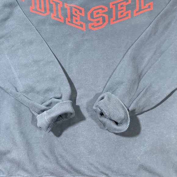 Men’s Diesel Crew Sweatshirt with Red Diesel Logo in Blue, Size Large - Picture 4 of 8